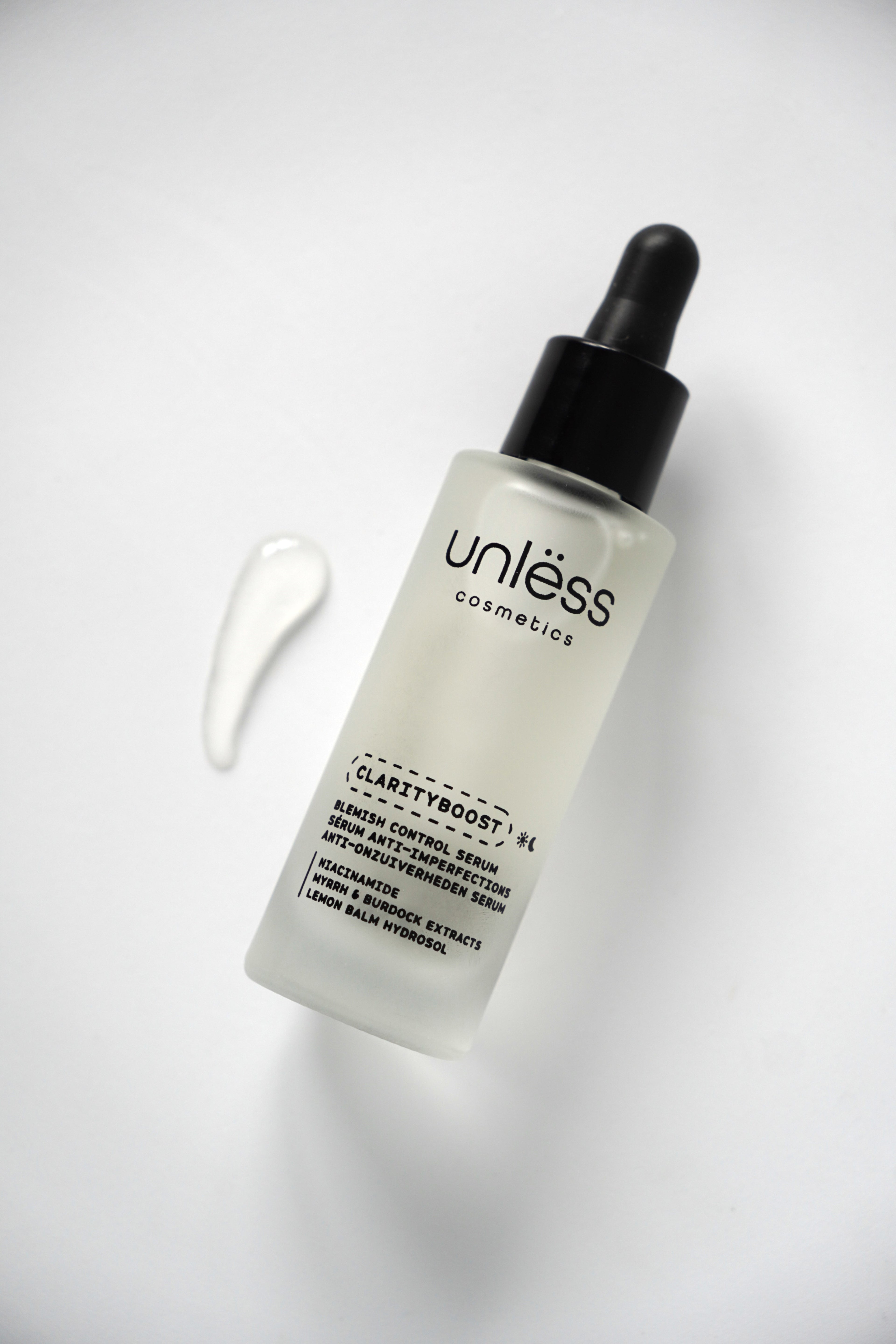 ClarityBoost | Sérum anti-imperfections -Unlëss Cosmetics. 100/100 YUKA, made in belgium