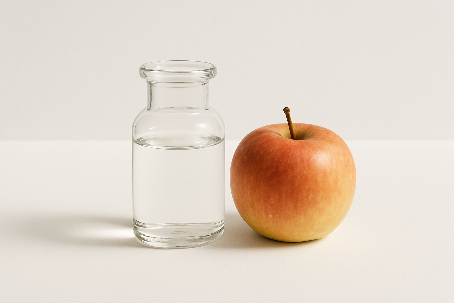 De l'eau et une pomme